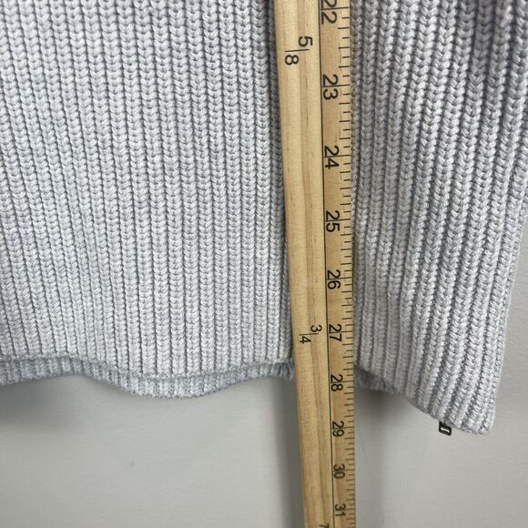 Cabi Womens Sweater M Cloud Gray Deep V Pullover Side Zip Cotton Style 3531 - Picture 10 of 10